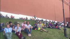 Болельщики у стен Кремля 