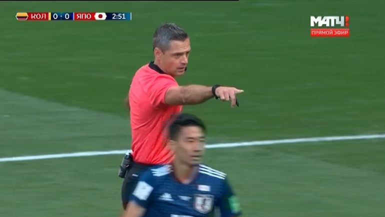 Пенальти в ворота Колумбии. Пенальти в ворота Колумбии.