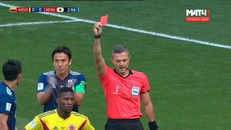 Пенальти в ворота Колумбии. Пенальти в ворота Колумбии.