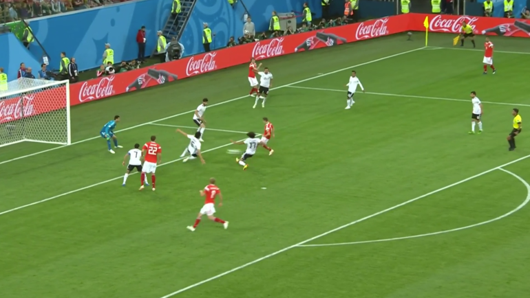 Россия - Египет: второй гол хозяев. Россия - Египет: второй гол хозяев.