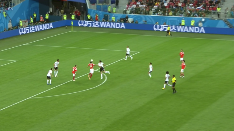 Россия – Египет: третий гол хозяев поля. Россия – Египет: третий гол хозяев поля.