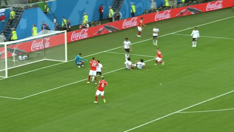 Россия - Египет: второй гол. Россия - Египет: второй гол.