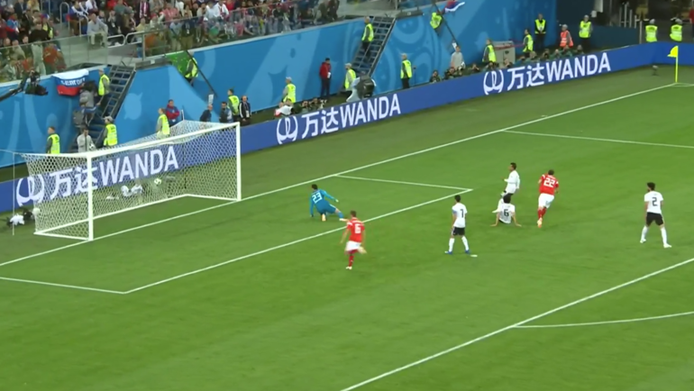 Россия - Египет: третий гол. Россия - Египет: третий гол.