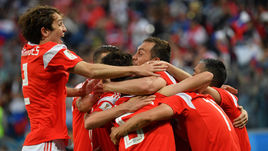 Вторник. Санкт-Петербург. Россия - Египет - 3:1. Радость наших футболистов!