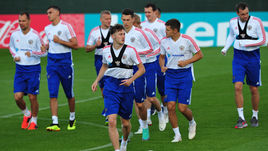 Сборная России: тренировка в Новогорске после победы над Египтом.