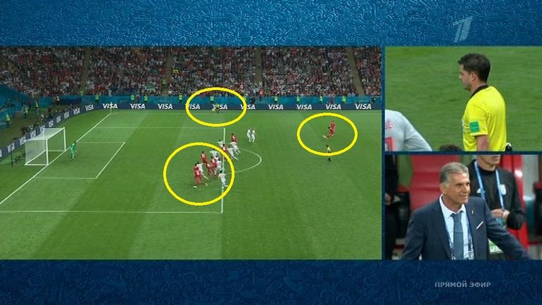 Почему отменен гол иранцев в ворота Испании? Почему отменен гол иранцев в ворота Испании?