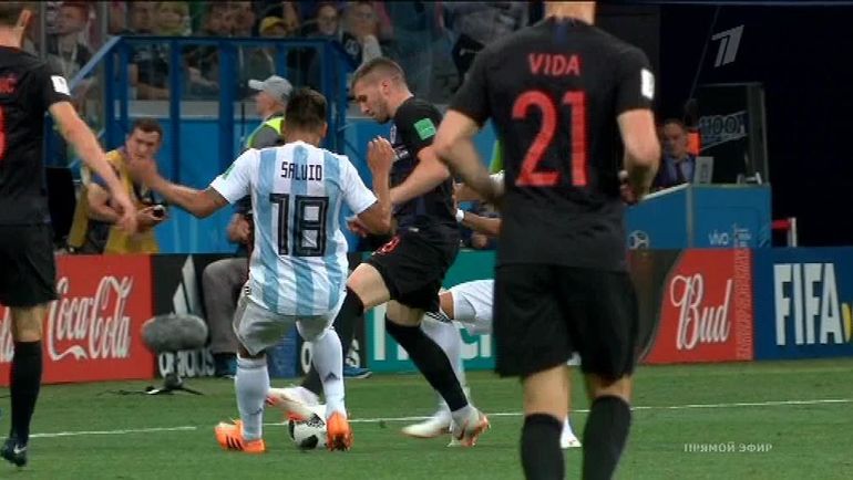 39-я минута матча Аргентина - Хорватия. 39-я минута матча Аргентина - Хорватия.