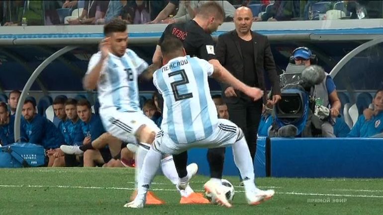 39-я минута матча Аргентина - Хорватия. 39-я минута матча Аргентина - Хорватия.