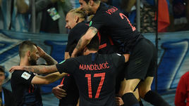 Четверг. Нижний Новгород. Аргентина – Хорватия – 0:3. 53-я минута. Радость хорватов после первого забитого мяча.