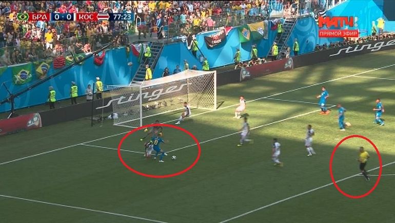 78-я минута матча Бразилия - Коста-Рика. 78-я минута матча Бразилия - Коста-Рика.