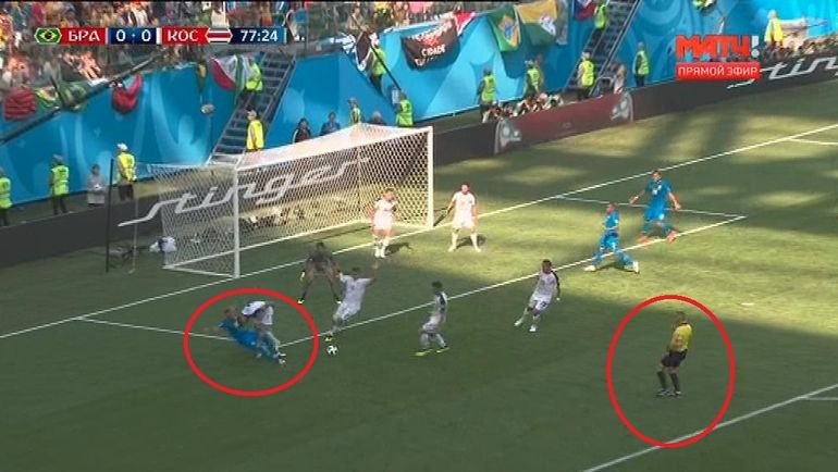 78-я минута матча Бразилия - Коста-Рика. 78-я минута матча Бразилия - Коста-Рика.