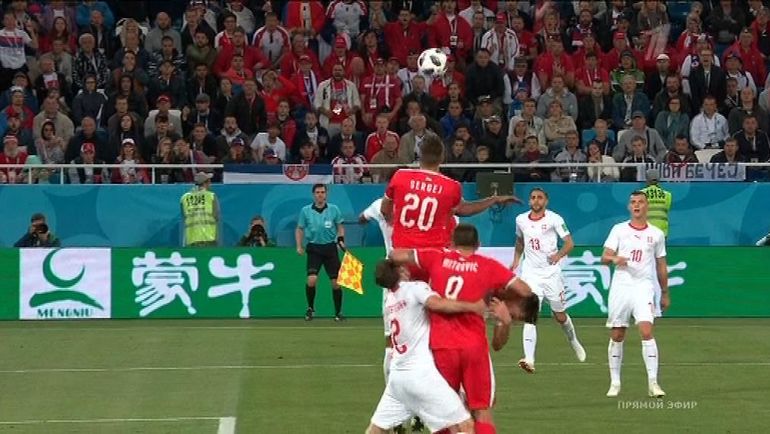 66-я минута матча Сербия - Швейцария. 66-я минута матча Сербия - Швейцария.