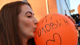 Суббота. Самара. Болельщица сборной России.