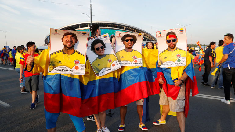 Колумбийцы в Казани. Фото REUTERS Колумбийцы в Казани. Фото REUTERS