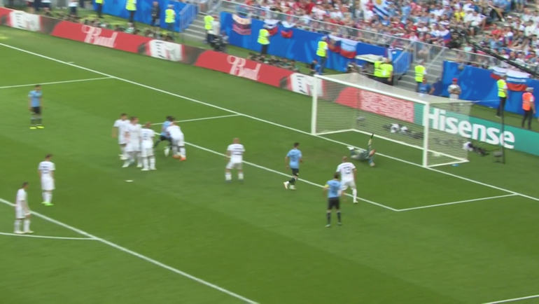 Уругвай – Россия: первый гол. Уругвай – Россия: первый гол.