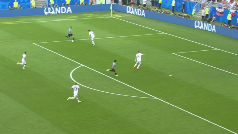 Уругвай - Россия: первый гол. Уругвай - Россия: первый гол.