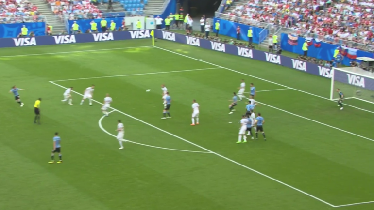 Уругвай - Россия: второй гол. Уругвай - Россия: второй гол.