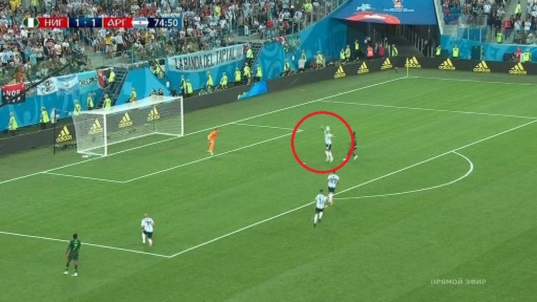 Спорный эпизод в матче Нигерия - Аргентина. Спорный эпизод в матче Нигерия - Аргентина.