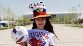 Болельщица сборной России.