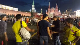 Красная площадь после матча России с Испанией