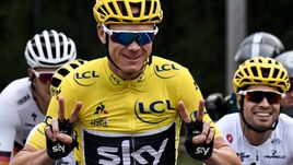 23 июля 2017 года. Кристофер ФРУМ на одном из этапов "Тур де Франс"-2017.