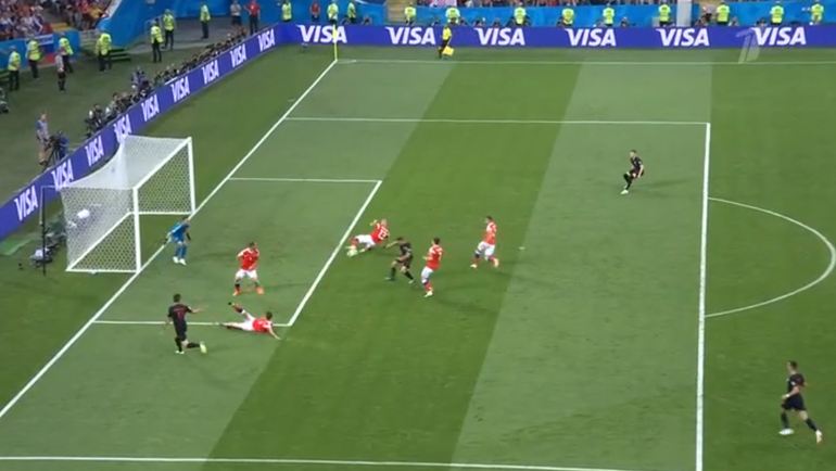 Россия - Хорватия: гол Андрея Крамарича. Россия - Хорватия: гол Андрея Крамарича.