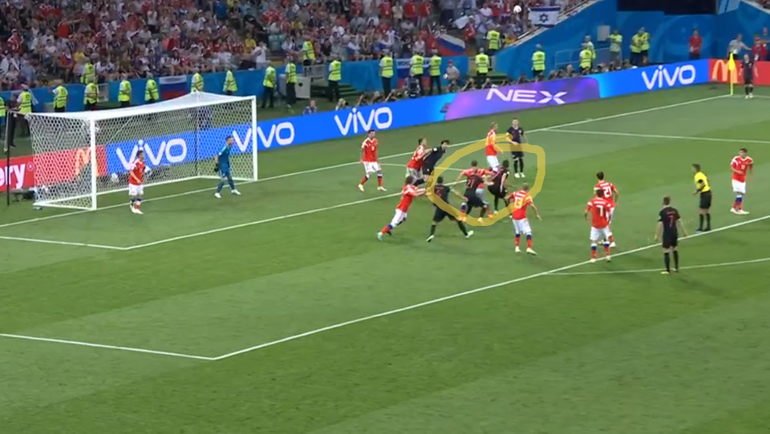 Россия - Хорватия: гол Домагоя Виды. Россия - Хорватия: гол Домагоя Виды.