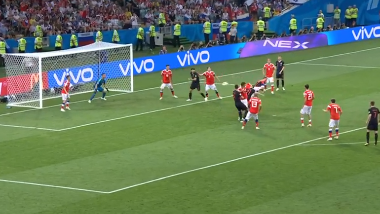 Россия - Хорватия: гол Домагоя Виды. Россия - Хорватия: гол Домагоя Виды.