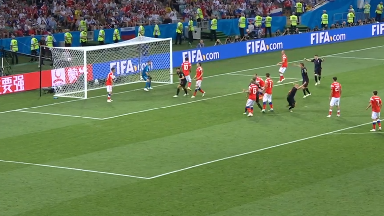 Россия - Хорватия: гол Домагоя Виды. Россия - Хорватия: гол Домагоя Виды.