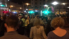 Москва не спала и после матча Россия - Хорватия 