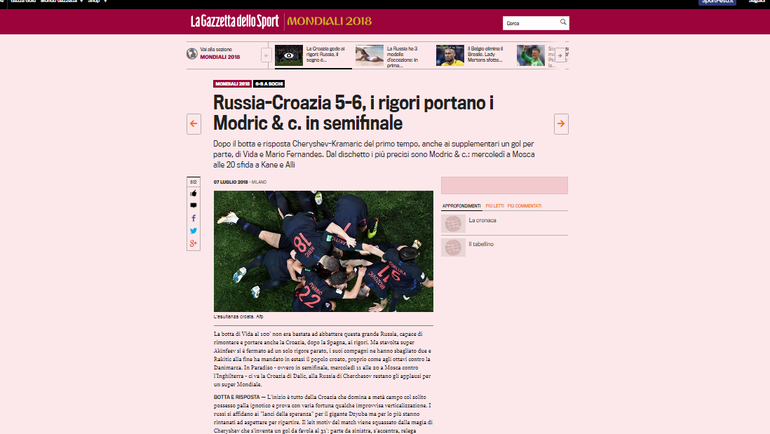 LA GAZZETTA DELLO SPORT. LA GAZZETTA DELLO SPORT.