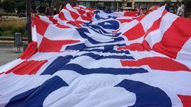 Баннер хорватских болельщиков.