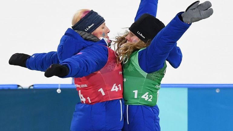 Киккан РЭНДАЛЛ и Джессика ДИГГИНС на Олимпиаде в Пхенчхане. Фото AFP Киккан РЭНДАЛЛ и Джессика ДИГГИНС на Олимпиаде в Пхенчхане. Фото AFP