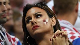 11 июля. Москва. Лужники. Хорватия - Англия - 2:1 д.в. Болельщица хорватской сборной.