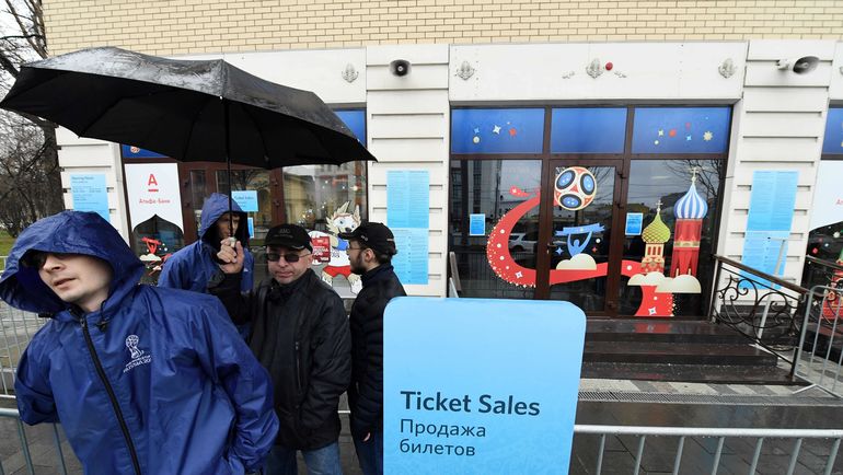 Билетный центр ФИФА в Москве. Фото AFP Билетный центр ФИФА в Москве. Фото AFP