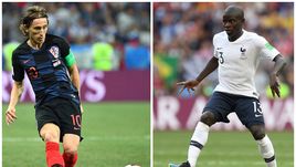 Два стержня соперников - Лука МОДРИЧ и Н`Голо КАНТЕ.