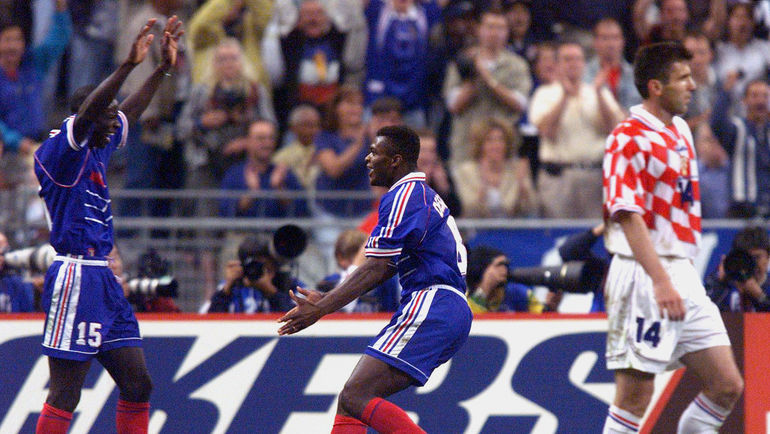 8 июля 1998 года. Сен-Дени. Франция - Хорватия - 2:1. Фото REUTERS 8 июля 1998 года. Сен-Дени. Франция - Хорватия - 2:1. Фото REUTERS