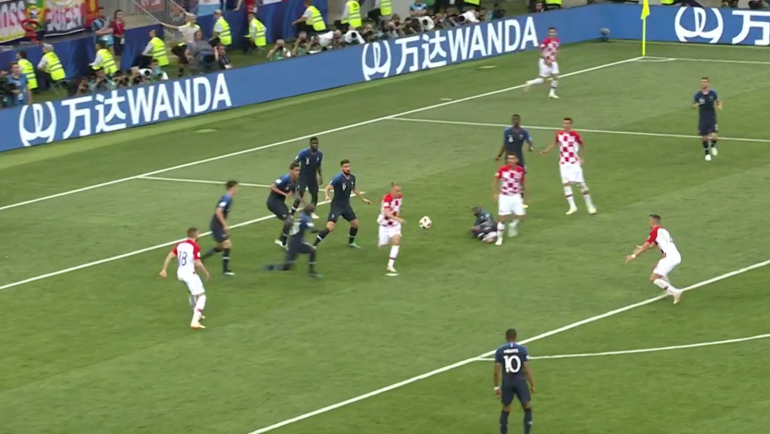 Гол Ивана Перишича на 38-й минуте финала ЧМ-2018. Гол Ивана Перишича на 38-й минуте финала ЧМ-2018.