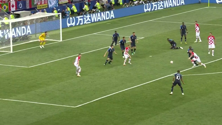 Гол Ивана Перишича на 38-й минуте финала ЧМ-2018. Гол Ивана Перишича на 38-й минуте финала ЧМ-2018.