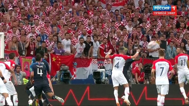 34-я минута. Эпизод с назначением пенальти в ворота хорватов. 34-я минута. Эпизод с назначением пенальти в ворота хорватов.