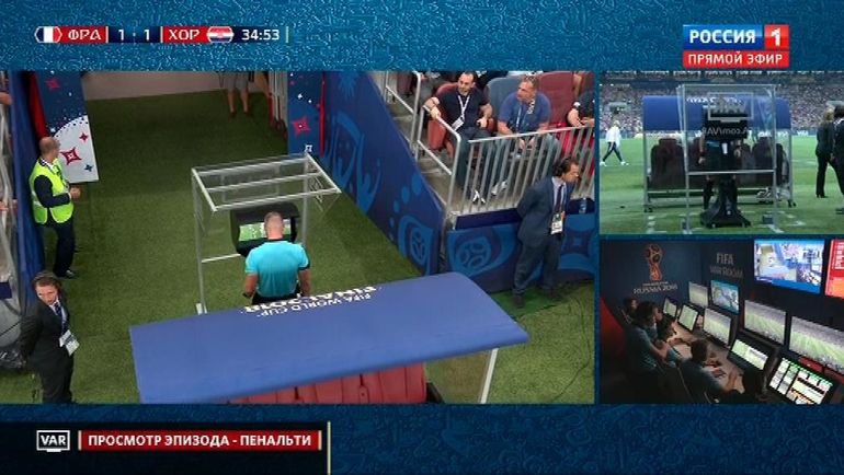 34-я минута. Эпизод с назначением пенальти в ворота хорватов. 34-я минута. Эпизод с назначением пенальти в ворота хорватов.