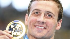 Август 2015 года. Казань. Райан ЛОХТЕ с золотой медалью ЧМ.