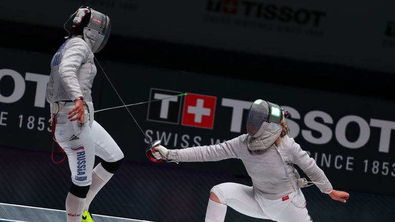 24 июля. Уси. Яна ЕГОРЯН (слева) против Софьи ВЕЛИКОЙ. Фото AFP 24 июля. Уси. Яна ЕГОРЯН (слева) против Софьи ВЕЛИКОЙ. Фото AFP