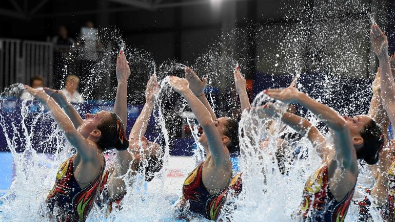 4 августа. Глазго. Сборная России по синхронному плаванию. Фото AFP 4 августа. Глазго. Сборная России по синхронному плаванию. Фото AFP