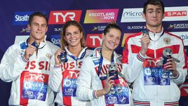 6 августа. Глазго. Владимир МОРОЗОВ, Юлия ЕФИМОВА, Светлана ЧИМРОВА, Климент КОЛЕСНИКОВ.