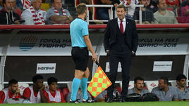 Вторник. Москва. Стадион "Открытие Арена". "Спартак" - ПАОК - 0:0. Главный тренер красно-белых Массимо КАРРЕРА.