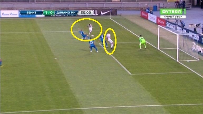 Гол гостей на 30-й минуте. Гол гостей на 30-й минуте.