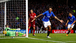 23 августа. Глазго. "Рейнджерс" - "Уфа" - 1:0. 41-я минута. Коннор ГОЛДСОН празднует гол в ворота гостей.