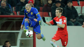 15 октября 2016 года. Москва. "Спартак" - "Ростов" - 1:0. Тимофей КАЛАЧЕВ и Джано АНАНИДЗЕ.