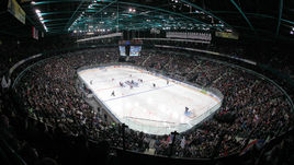 4 октября 2010 года. Санкт-Петербург. СКА - "Каролина" - 5:3. Трибуны "Ледового" во время выставочного матча с клубом НХЛ.